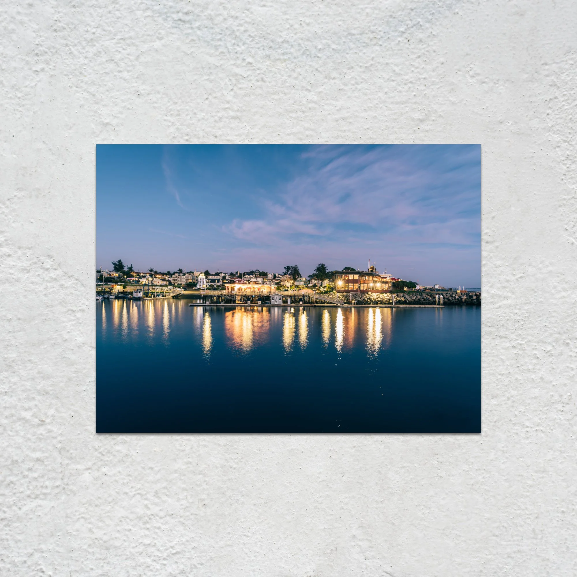 Harbor Lights Glass Print