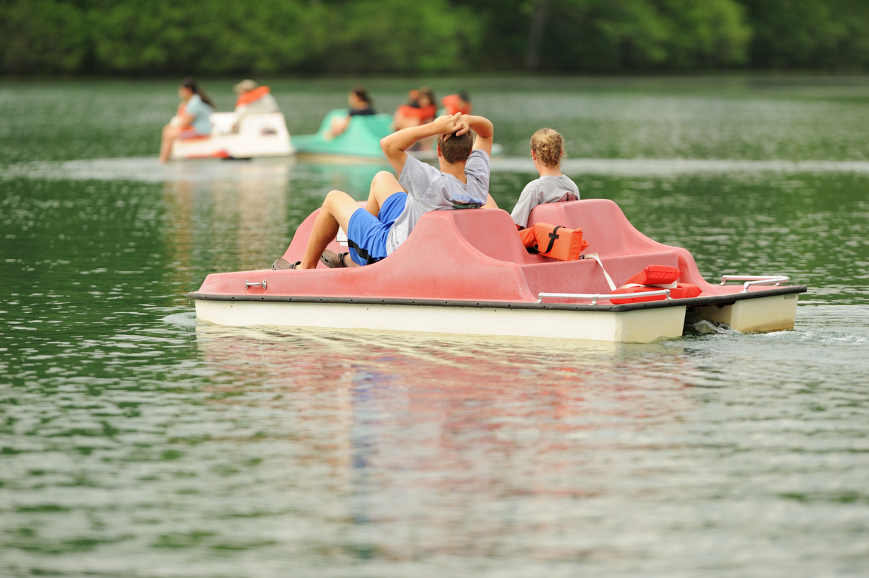 PHOTO: Paddle Boating at Mescalero Lake