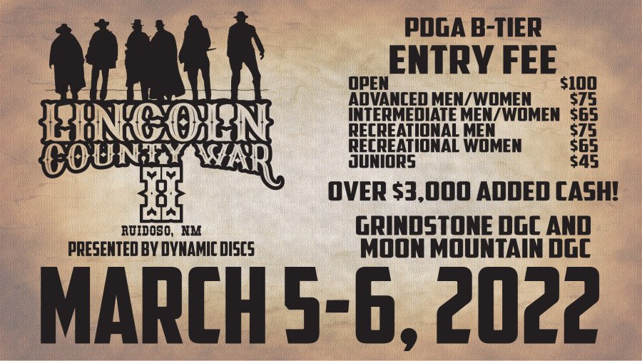 Lincoln County War II Disc Golf Tournament at Grindstone and Moon Mountain