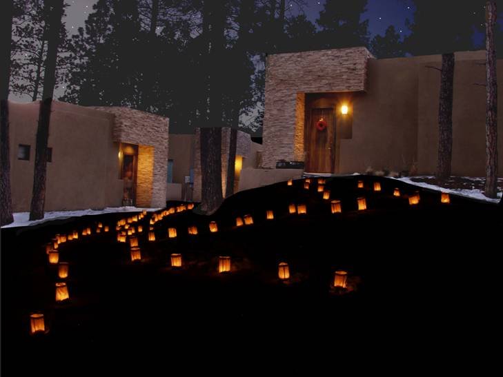 Escape Resort At Ruidoso exterior at night