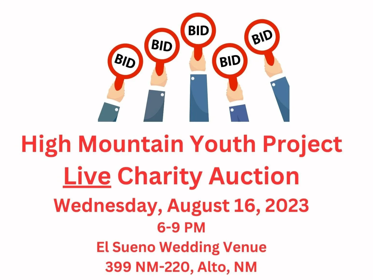 High Mountain Youth Project LIVE Charity Auction