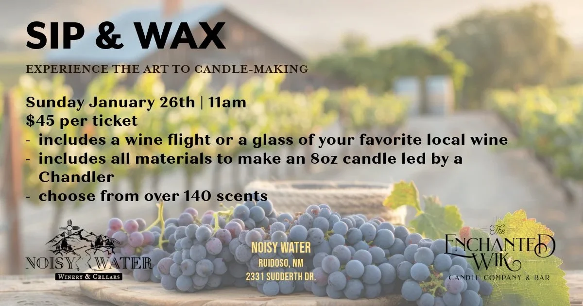 Sip and Wax Candle Making at Noisy Water Winery
