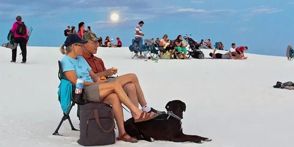 Full Moon Night at White Sands National Park   