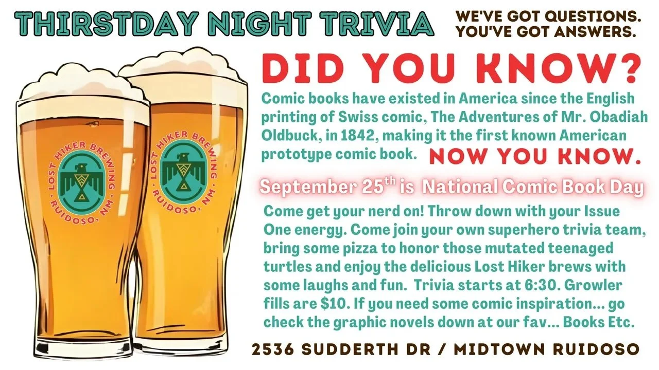 Thirstday Night Trivia at Lost Hiker Brewing Company - Midtown Taproom  (Comic Book Day)