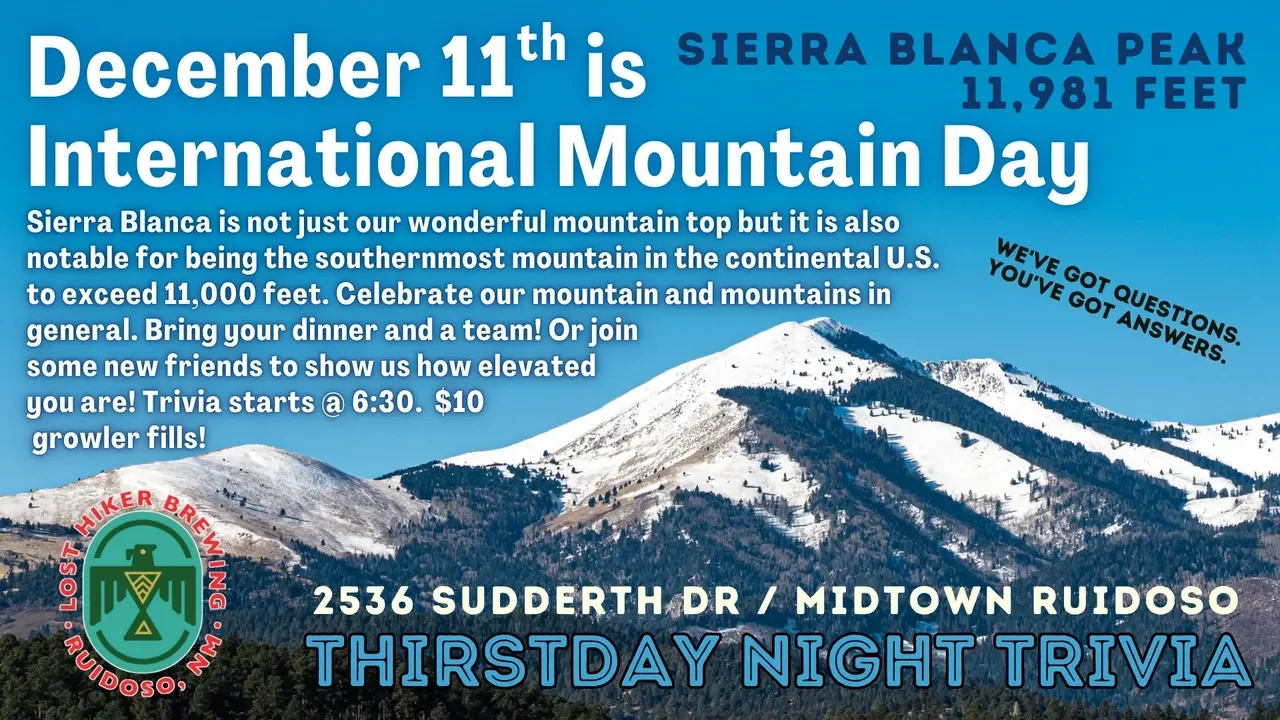 Thirstday Night Trivia at Lost Hiker Brewing Company - Midtown Taproom (Int'l Mountain Day)