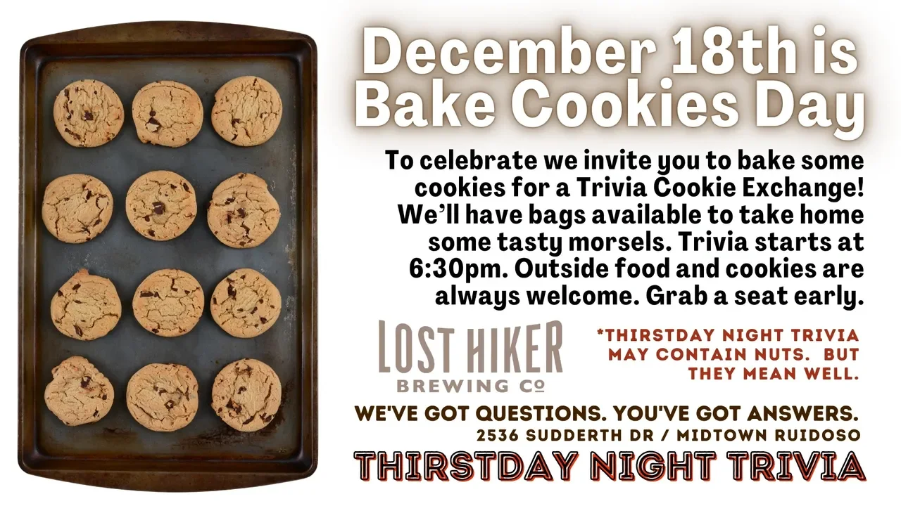 Thirstday Night Trivia at Lost Hiker Brewing Company - Midtown Taproom (Bake Cookies Day)