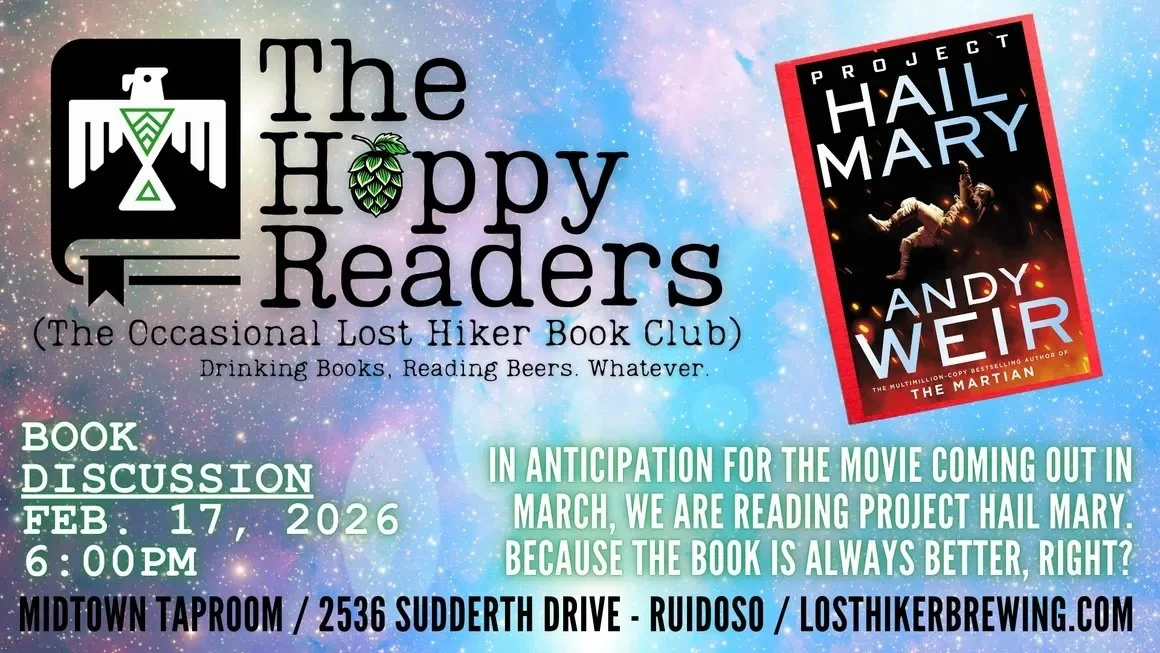 Lost Hiker Brewing BOOK CLUB Discussion. The Hoppy Readers