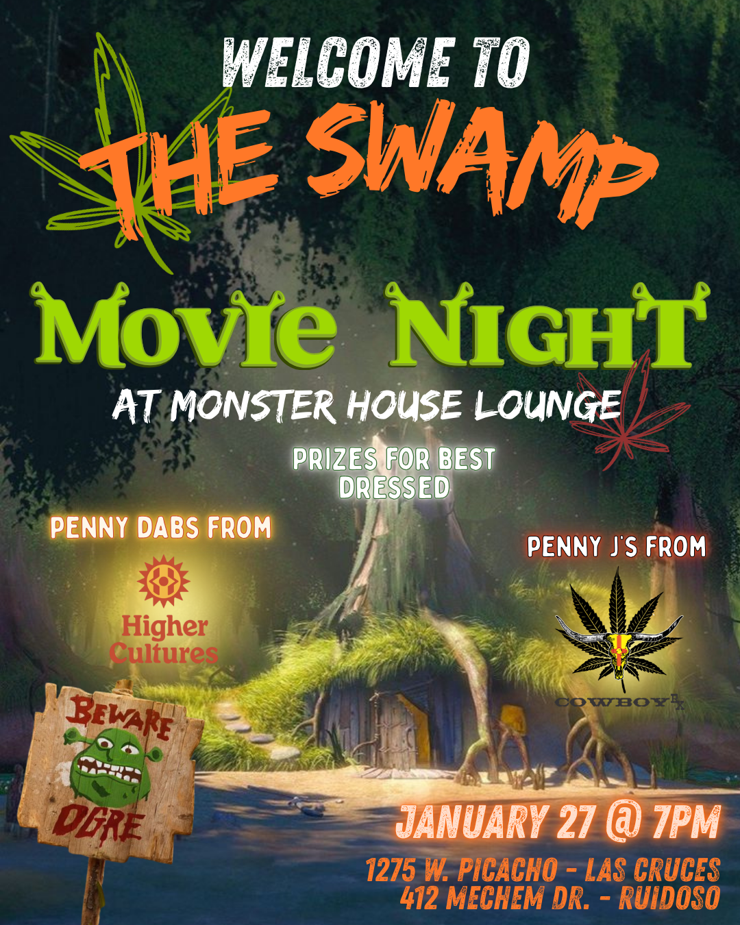 Shrek - Movie Night @ Monster House Dispensary and Lounge