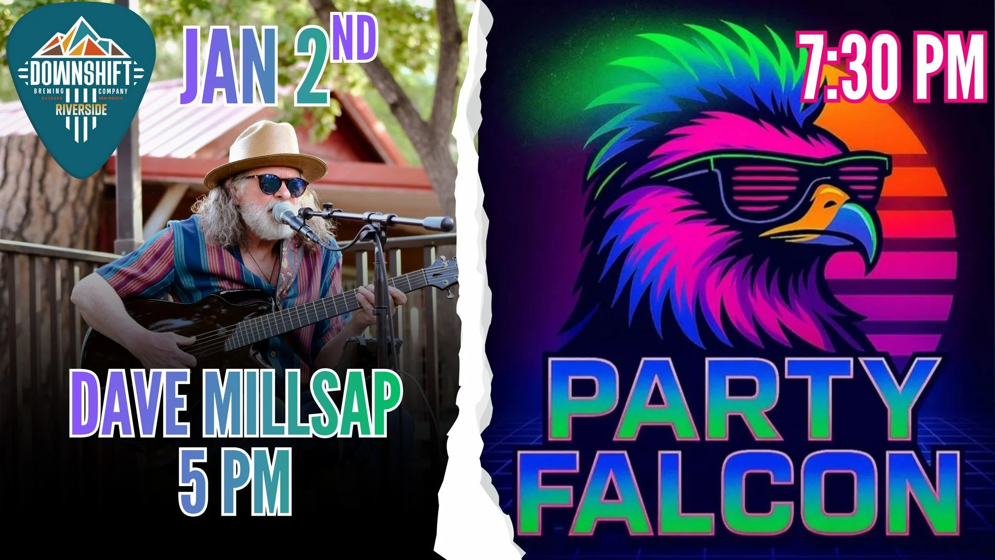 Dave Millsap and Party Falcon Live at Downshift Brewing Company – Riverside