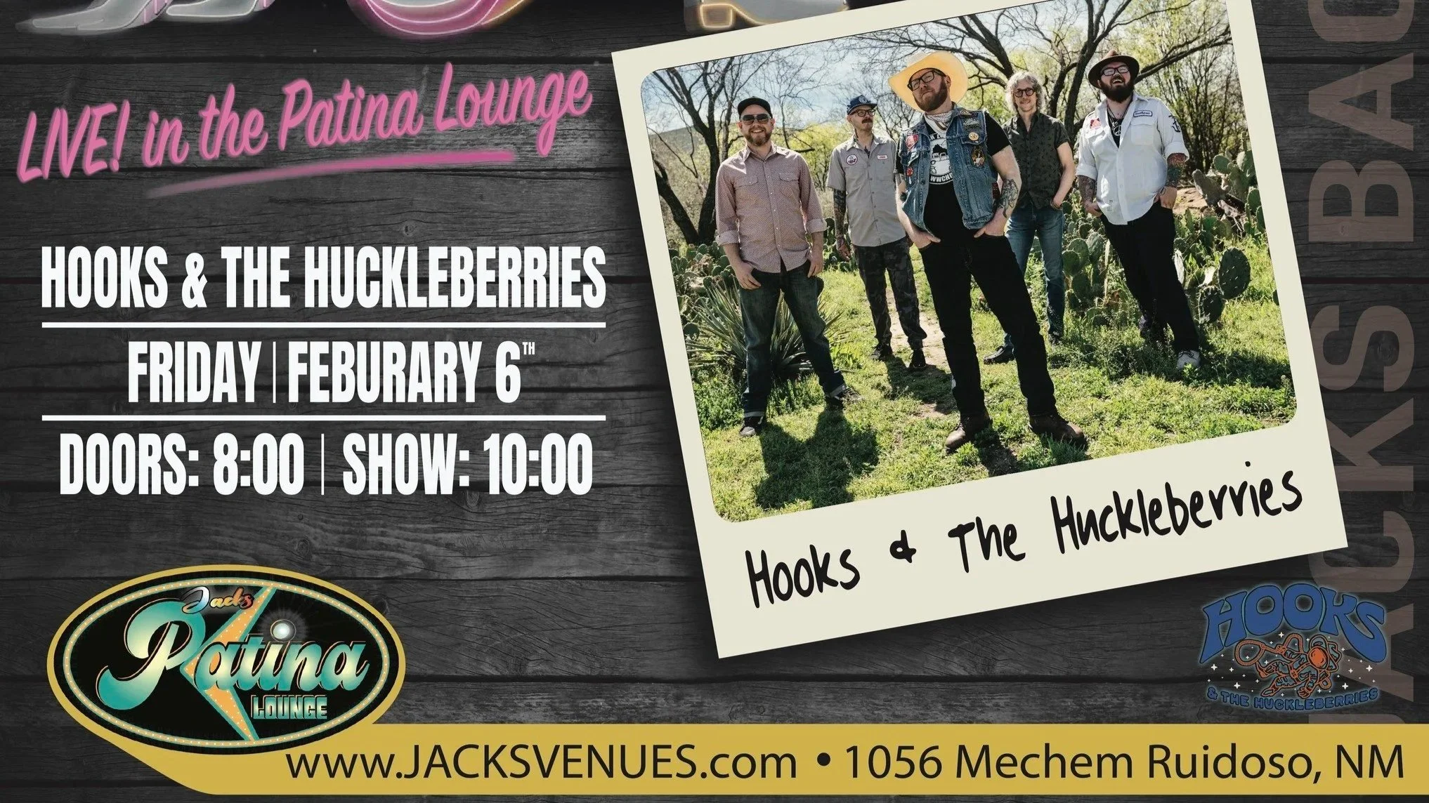 Hooks &amp; The Huckleberries Live at the Patina Lounge