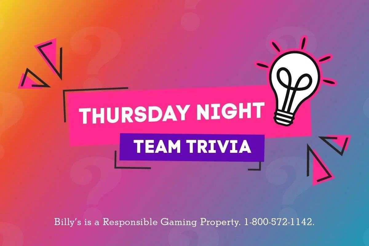 Thursday Night Team Trivia at Billy the Kid Casino