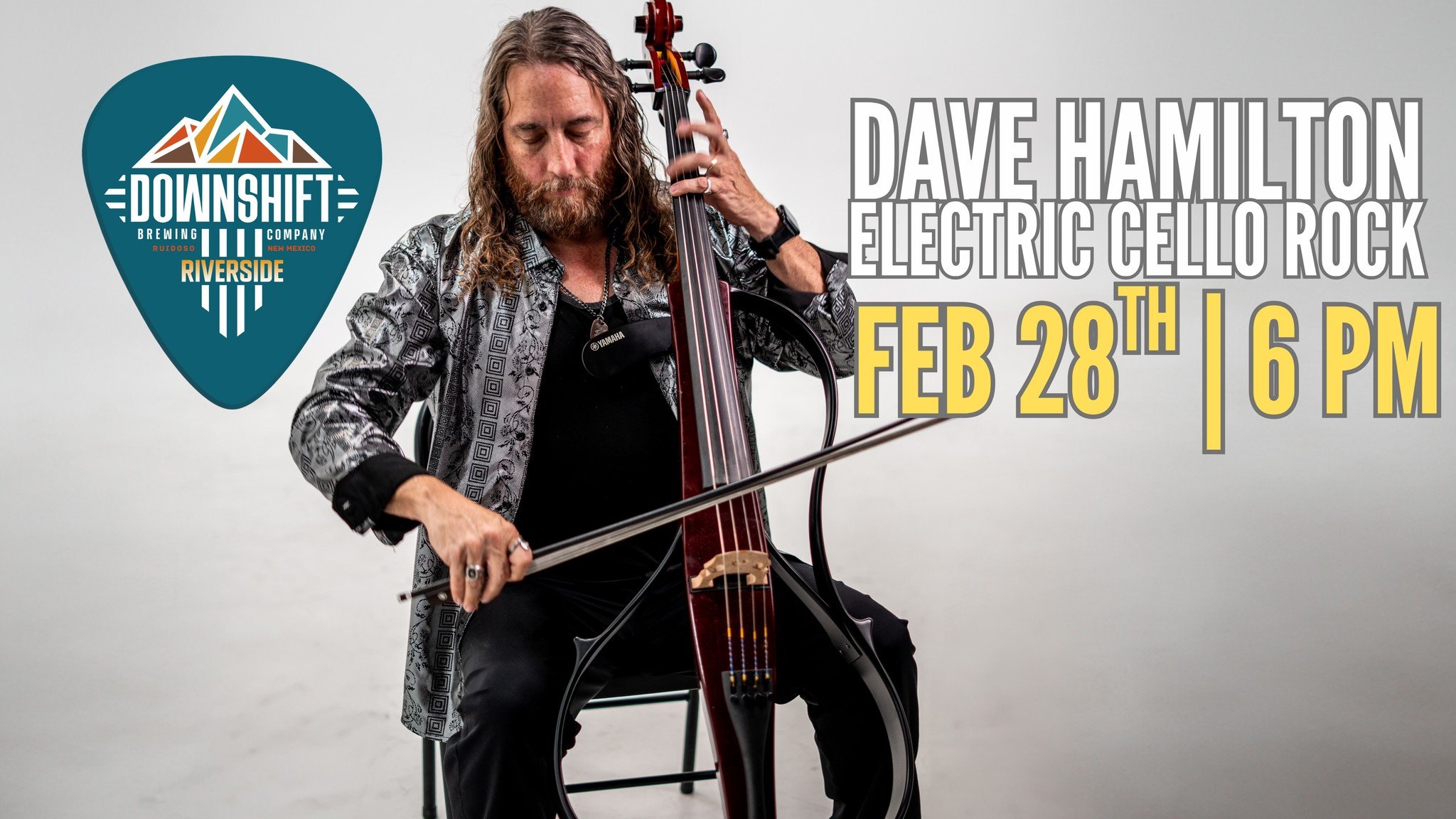 Dave Hamilton Electric Rock Cello Show at Downshift Brewing Company - Riverside