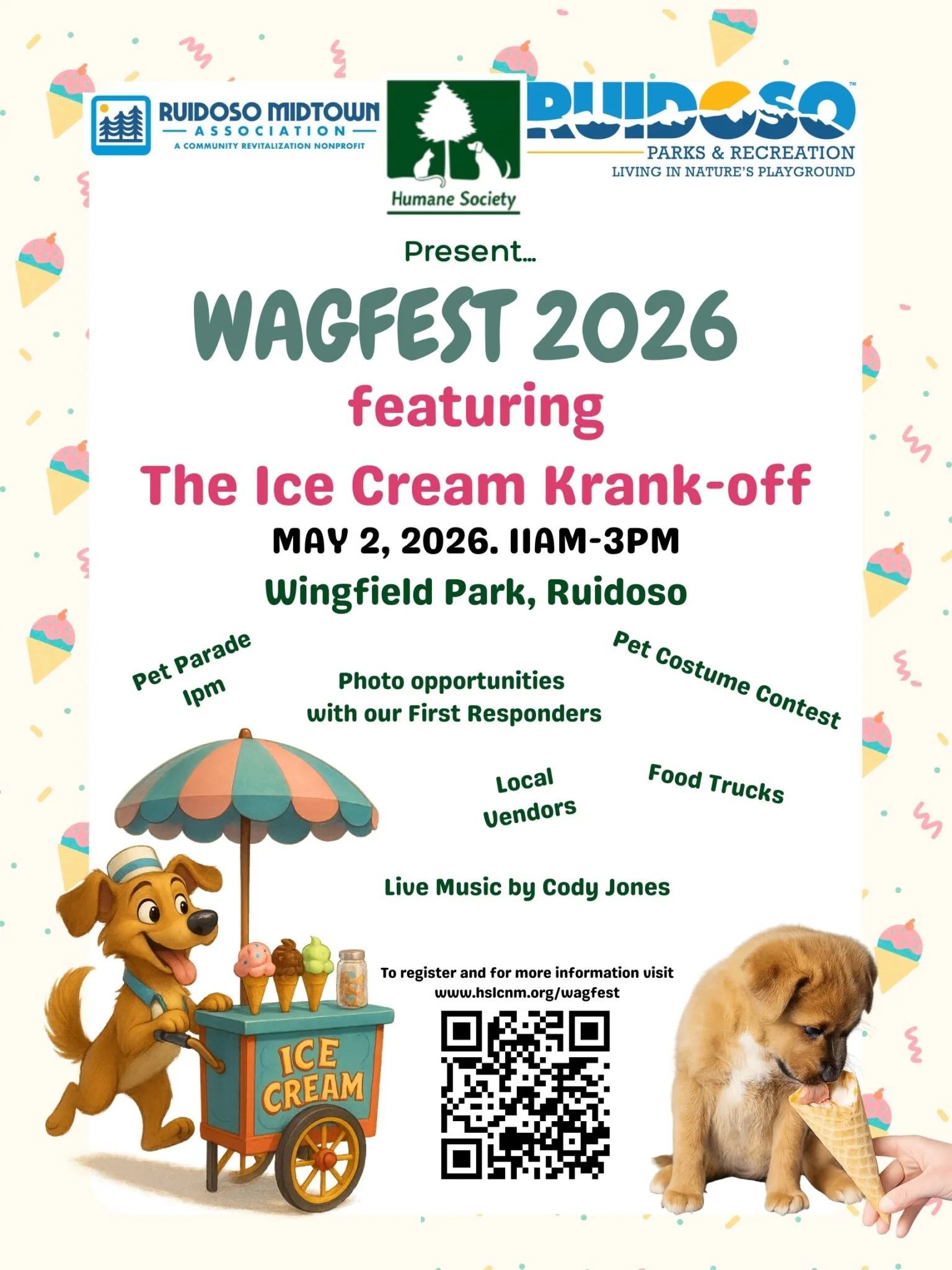 WagFest 2026 at Wingfield Park: Ice Cream Krank-off & Pet Parade