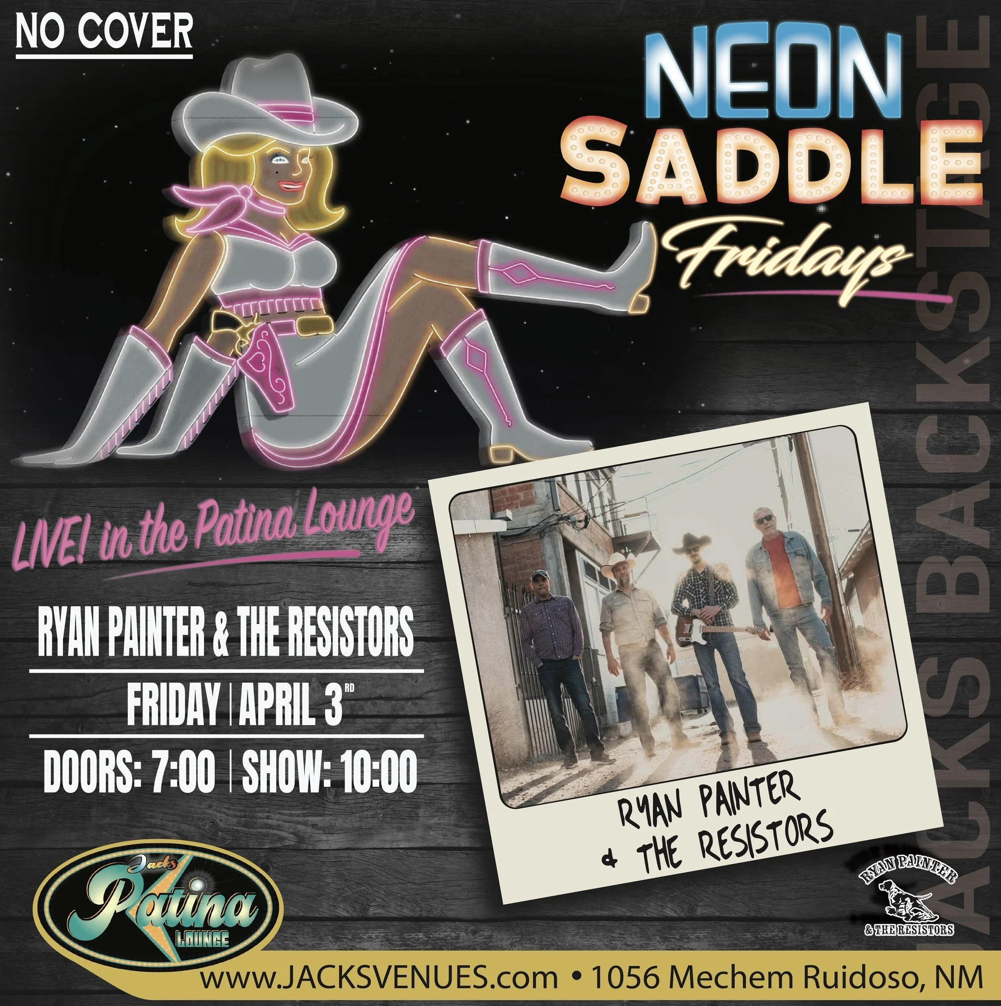 Neon Saddle Fridays: Ryan Painter &amp; The Resistors Live at Jacks Patina Lounge