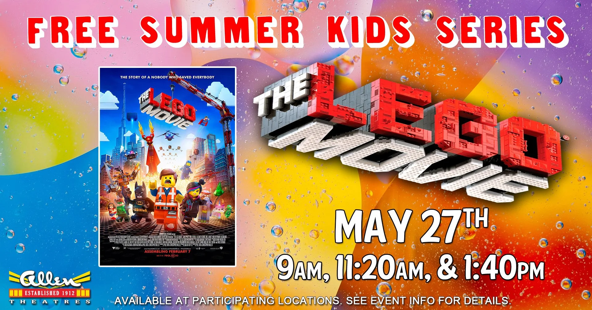 Free Summer Kids Series: The LEGO Movie at Sierra Cinema