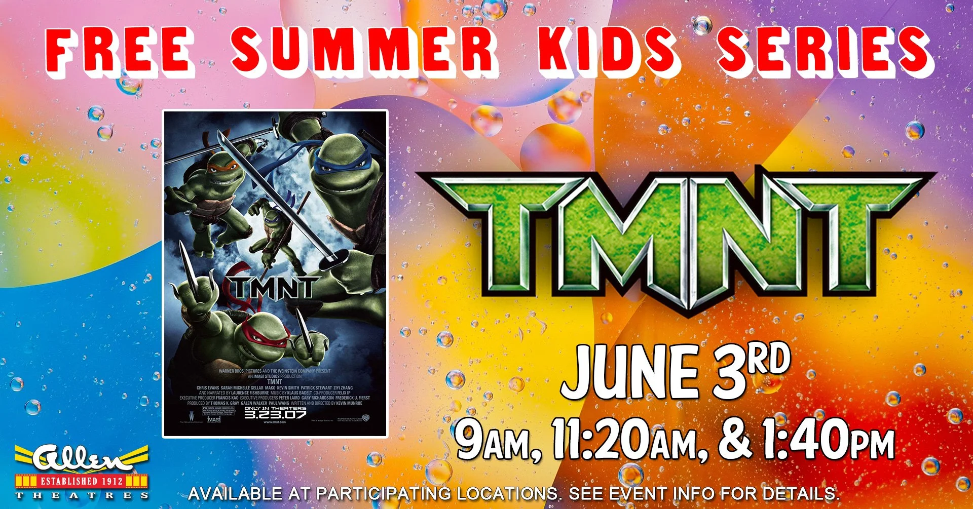 Free Summer Kids Series: TMNT (Teenage Mutant Ninja Turtles) at Sierra Cinema