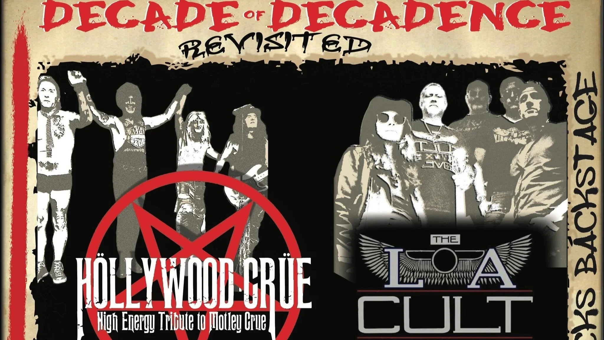 Decade of Decadence Revisited: Hollywood Crüe &amp; The LA Cult Live at Jacks Backstage