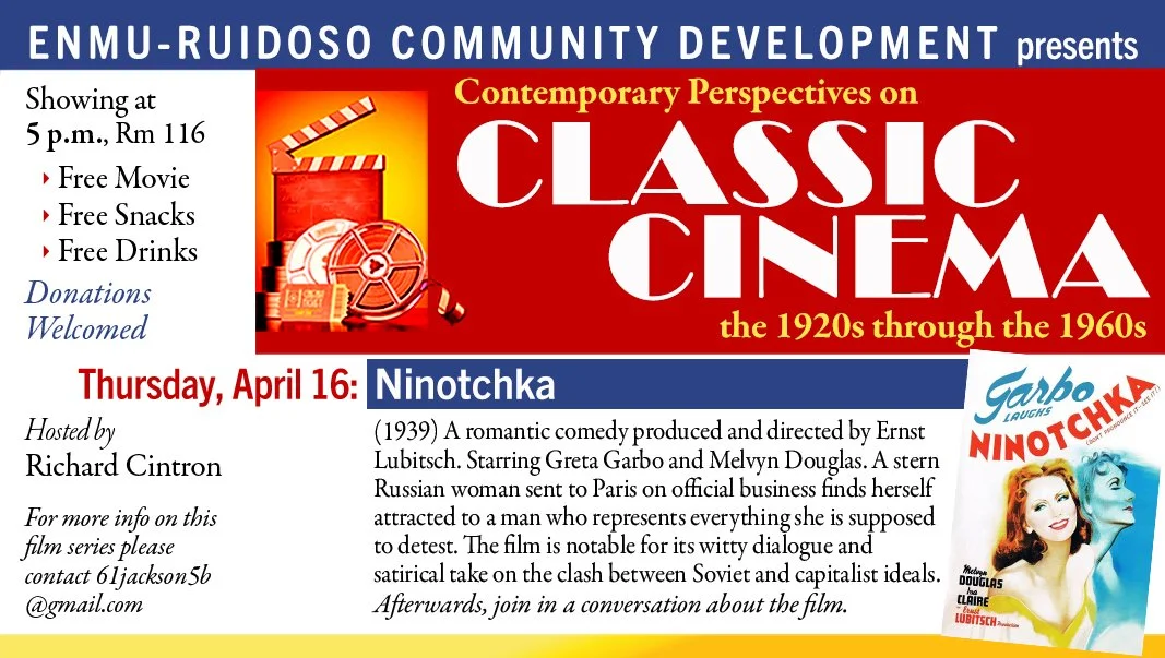 Classic Cinema Series: Ninotchka (1939) at ENMU–Ruidoso