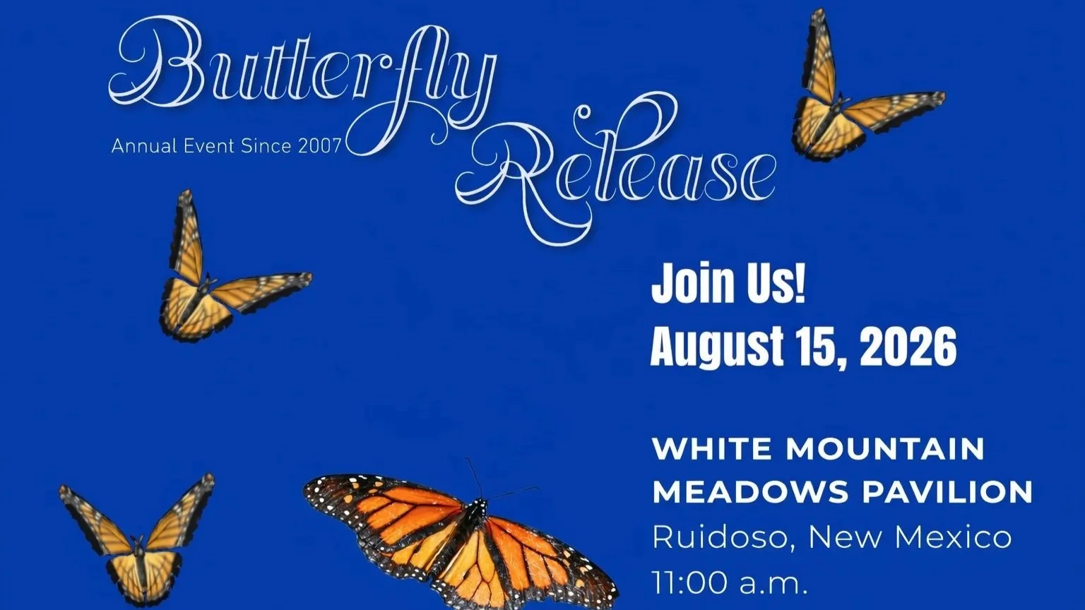 Ruidoso Hospice Foundation Annual Butterfly Release