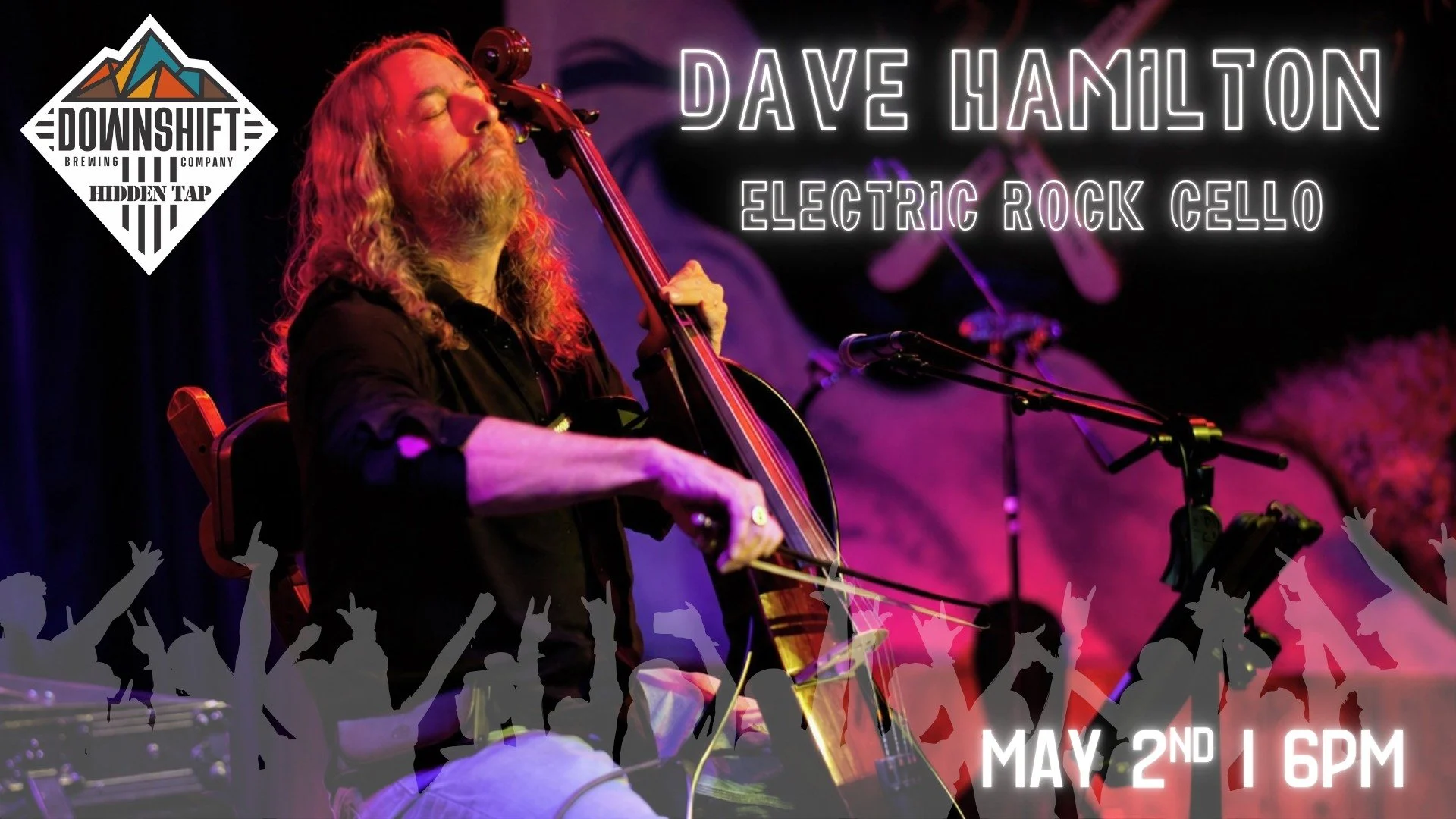 Dave Hamilton's Electric Rock Cello Live at Downshift Brewing Company - Hidden Tap