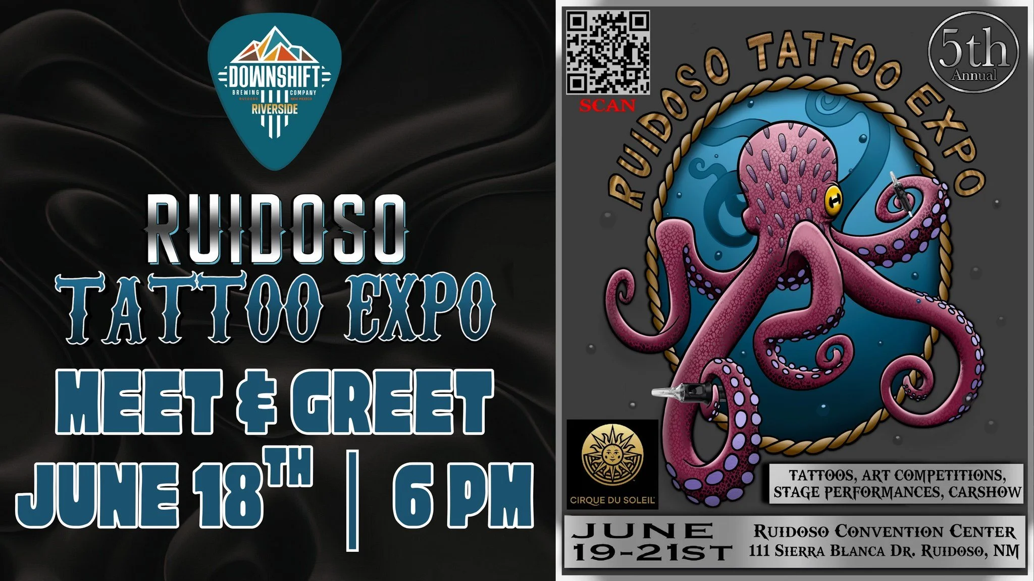 Ruidoso Tattoo Expo Meet &amp; Greet at Downshift Brewing Company – Riverside