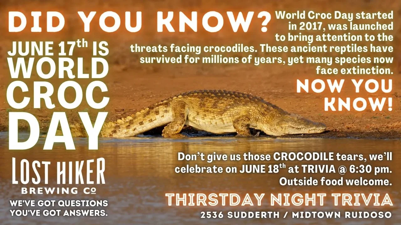 Lost Hiker Brewing Thirstday Night Trivia: Croc Day