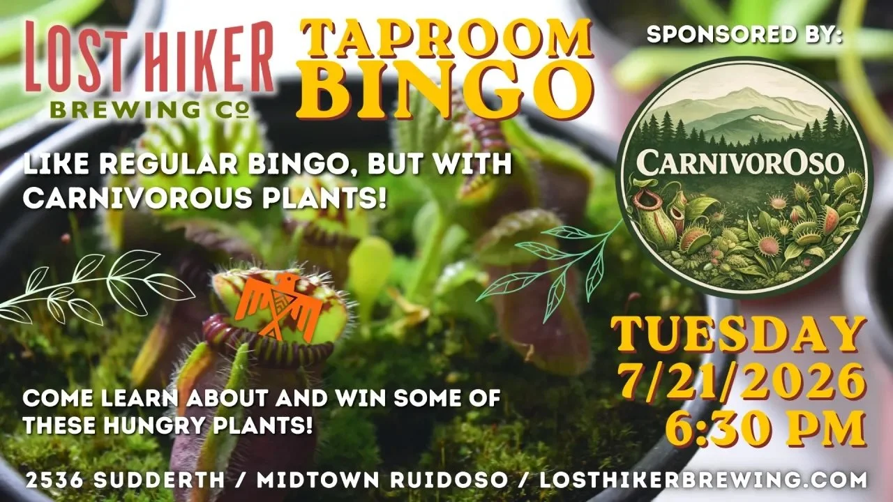 Lost Hiker Taproom Bingo – CarnivorOso Night