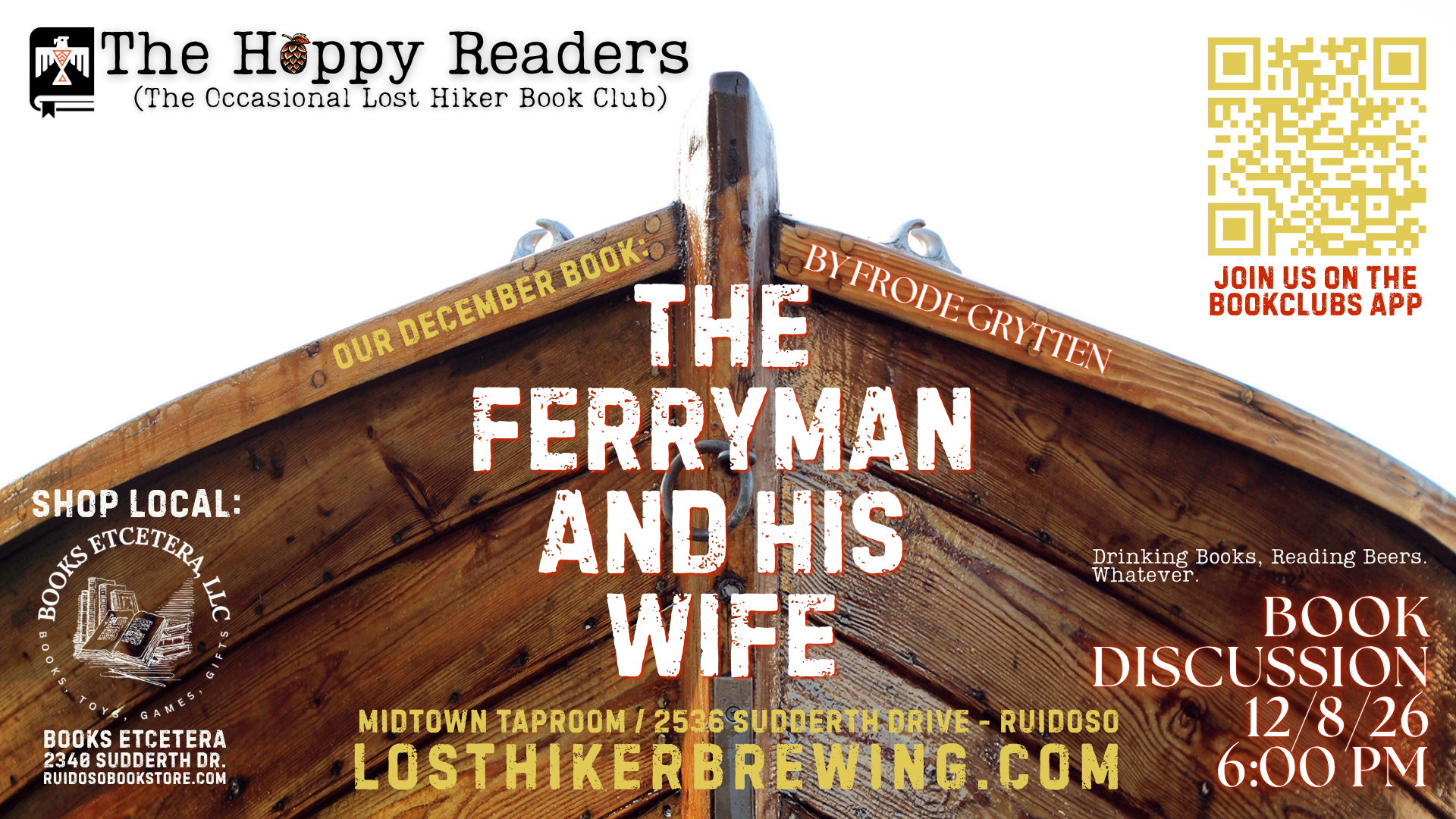 Lost Hiker Hoppy Readers Book Club: The Ferryman and His Wife