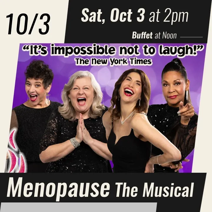Four cast members of Menopause The Musical, promoting the October 3 performance at Spencer Theater near Ruidoso.