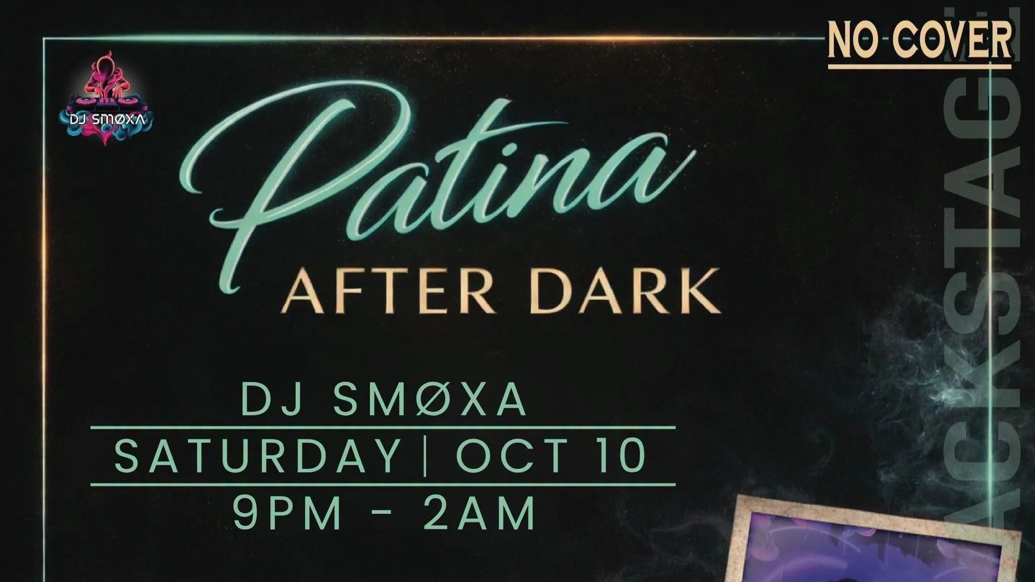 Patina After Dark with DJ SMØXA at Jacks Backstage