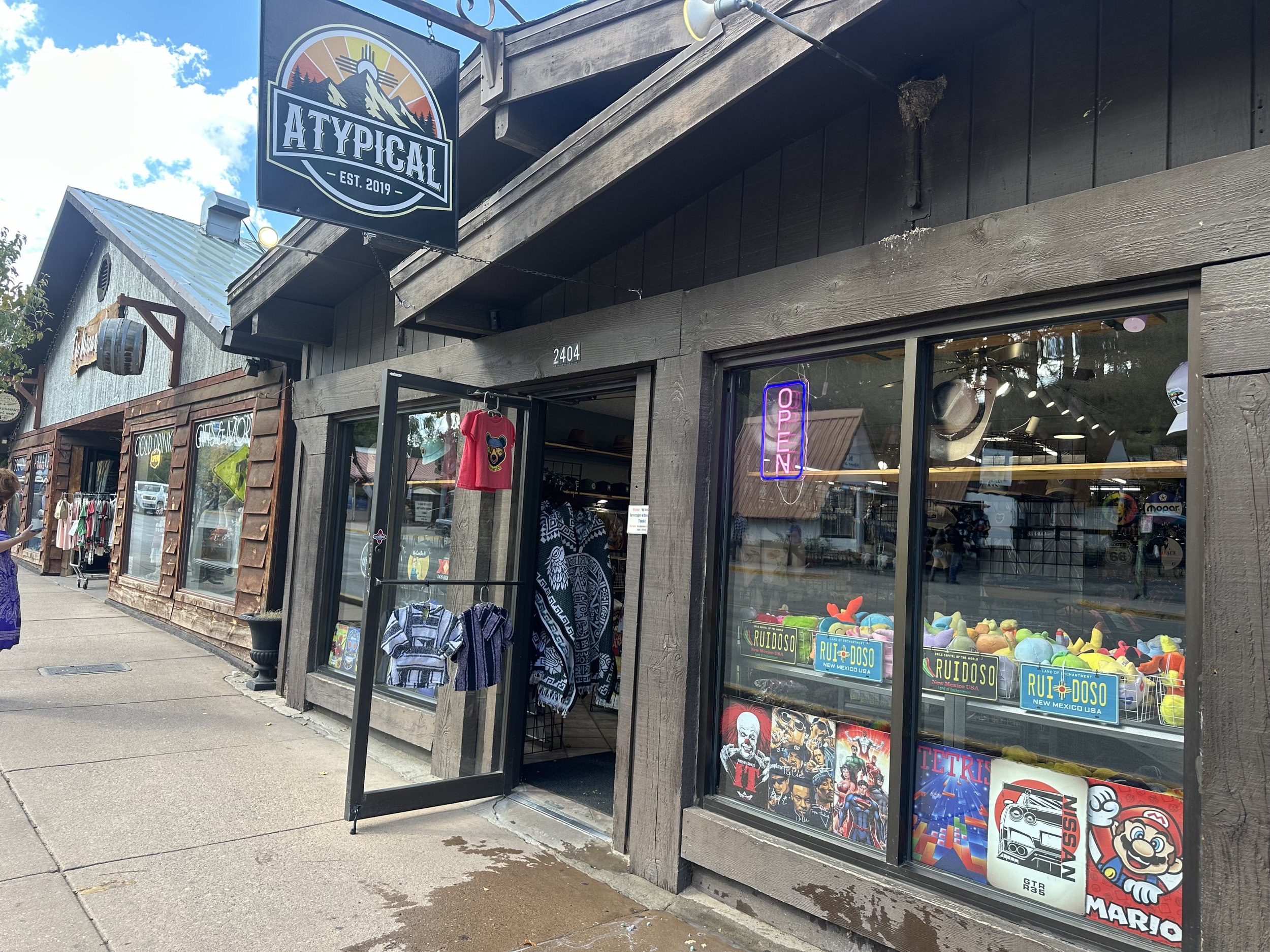 Atypical storefront along Sudderth Drive in Midtown Ruidoso 