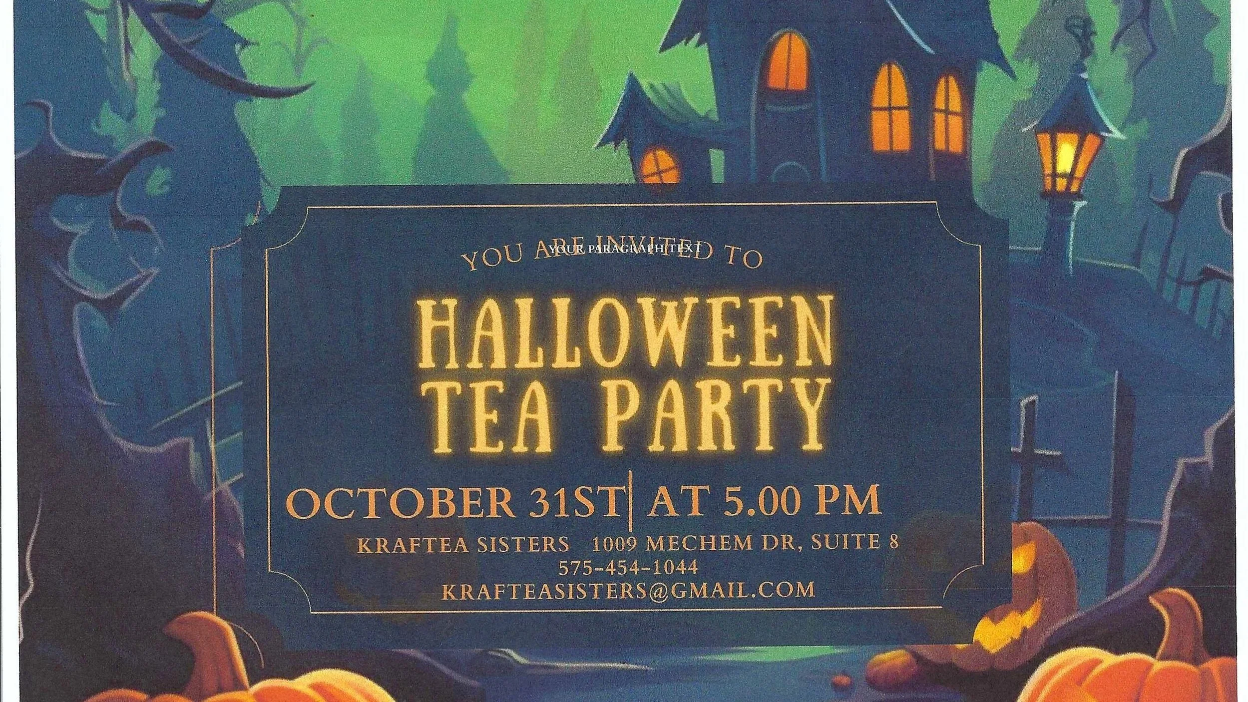 Halloween High Tea Party at Kraftea Sisters