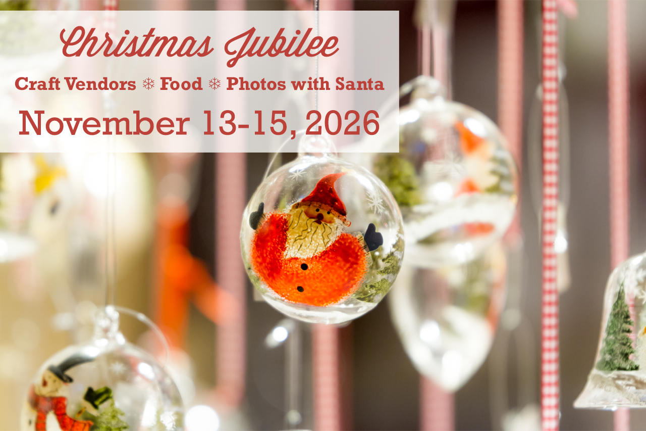 Promotional event graphic for Christmas Jubilee, November 13-15, 2026, in Ruidoso, NM