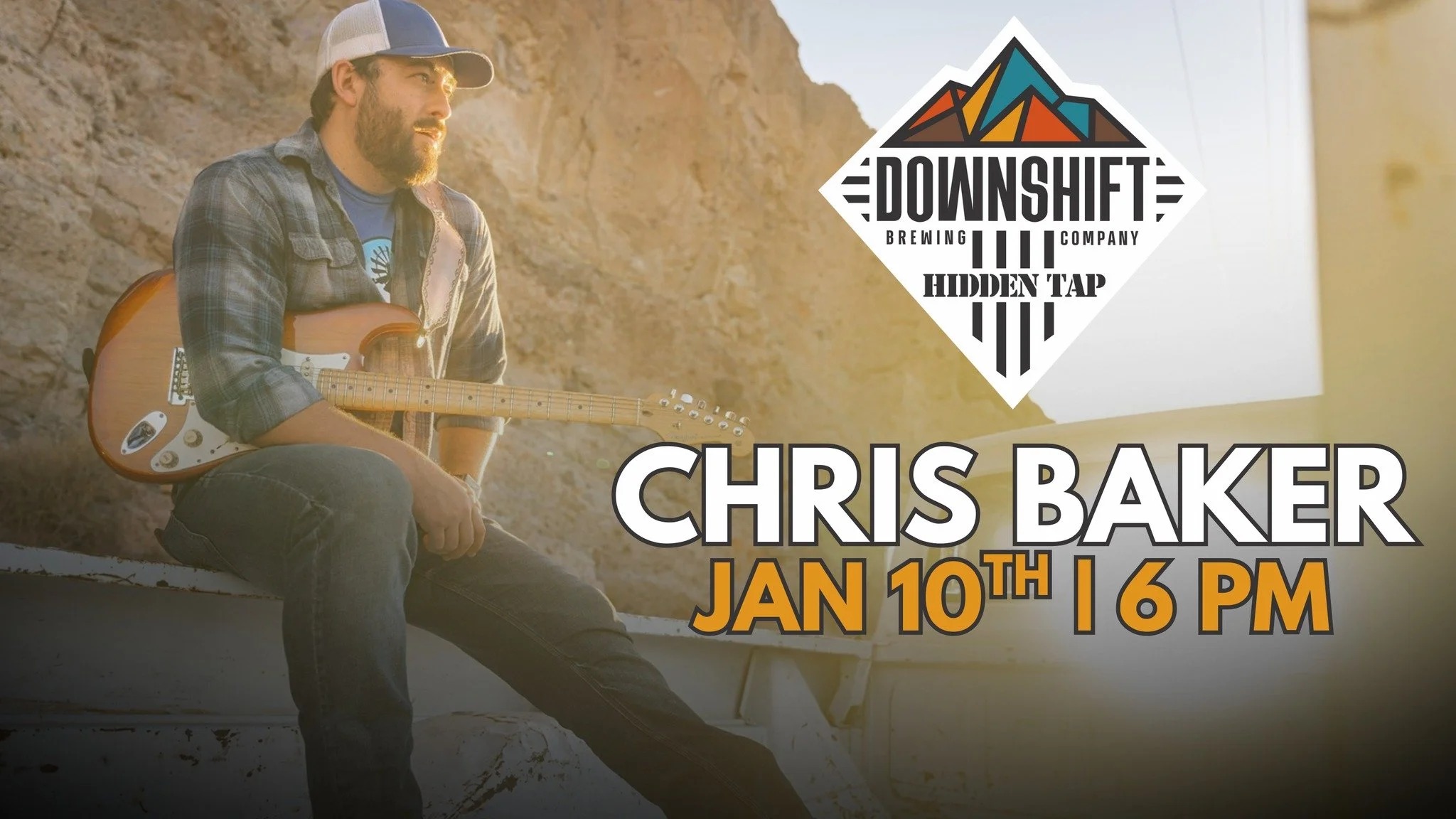 Promotional event graphic for live music at Downshift Brewing Company Hidden Tap in Ruidoso, NM
