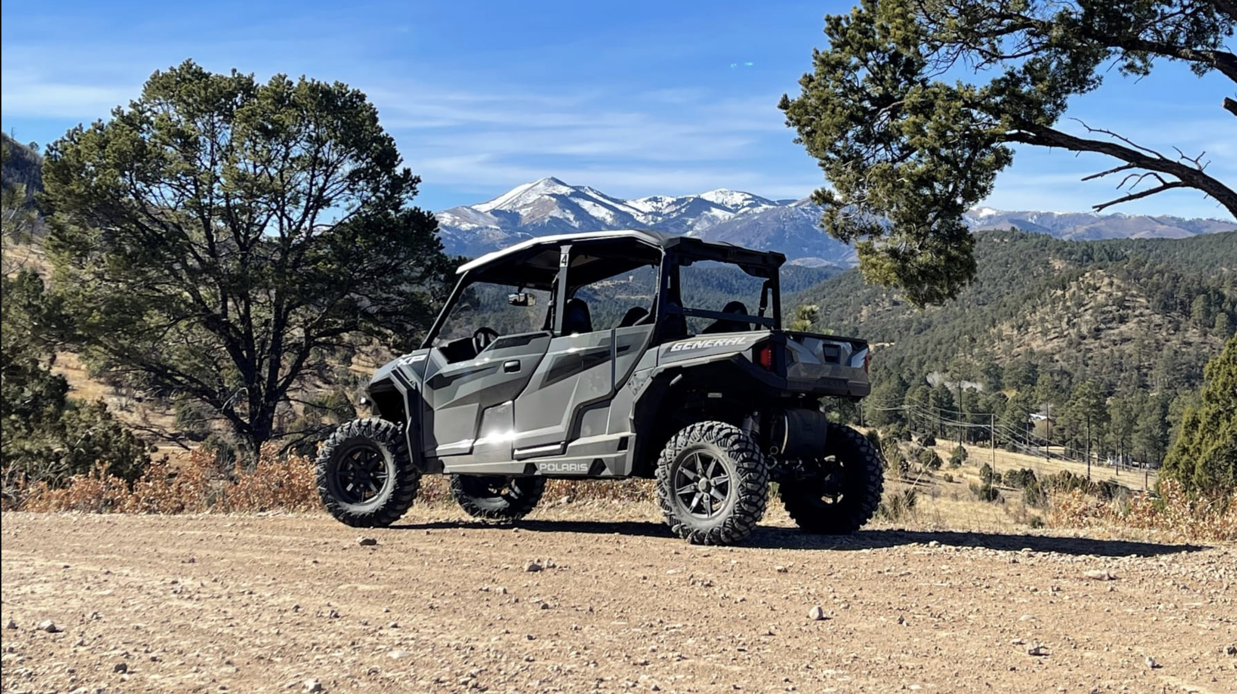 OHV overlooking Sierra Blanca and the Sacramento Mountains near Ruidoso.