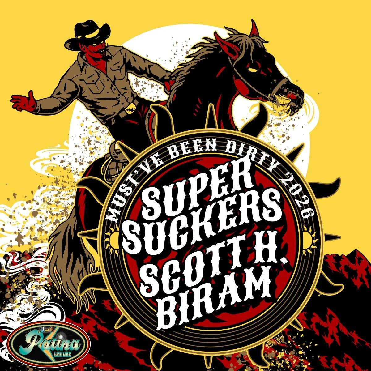 Promotional event graphic for live music at Jacks Patina Lounge in Ruidoso, NM