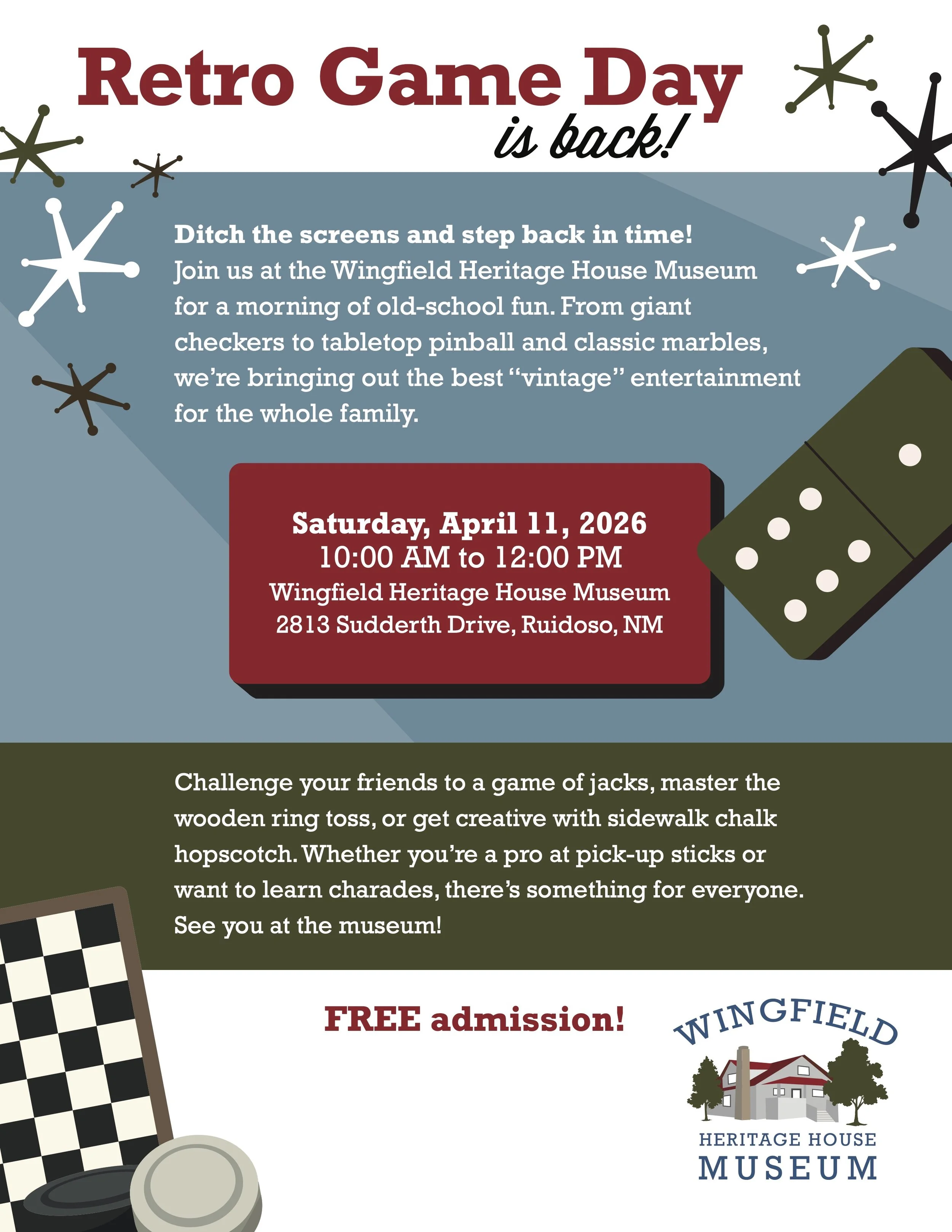 Retro Game Day in Ruidoso at Wingfield Heritage House Museum ...