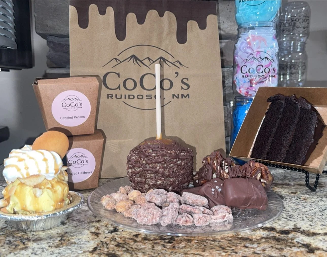 Photograph of candy and chocolate products at CoCo's in Ruidoso, NM