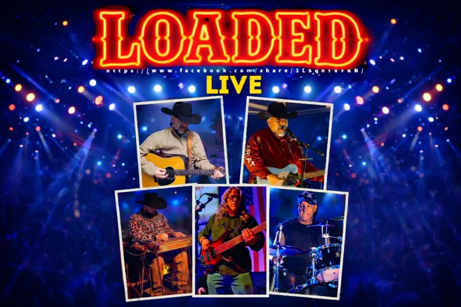 Promotional event graphic for Loaded Live at Quarters Nightclub & Grill on April 24/25, 2026, in Ruidoso, NM