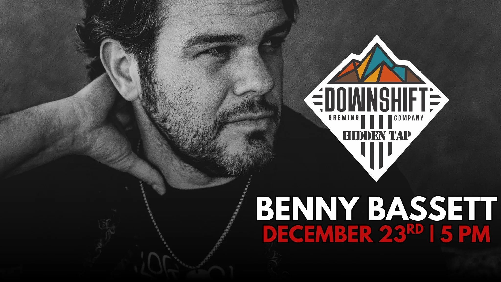 Promotional event graphic for live music at Downshift Brewing Company Hidden Tap in Ruidoso, NM