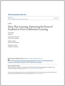 Foundation Review: Harnessing the Power of Feedback