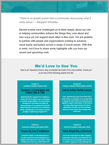 Newsletter: October 2020