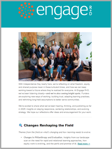 Newsletter: July 2025