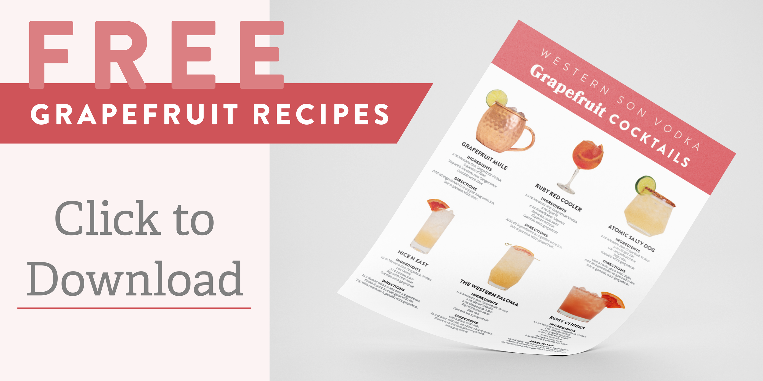 Grapefruit Vodka Cocktails — Western Son Distillery