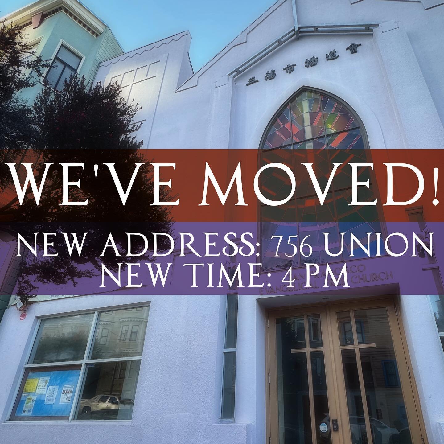 Start the new year with us! Our Sunday gathering is now at 4:00pm at the SFEFC building at 756 Union Street, San Francisco, CA 94133.