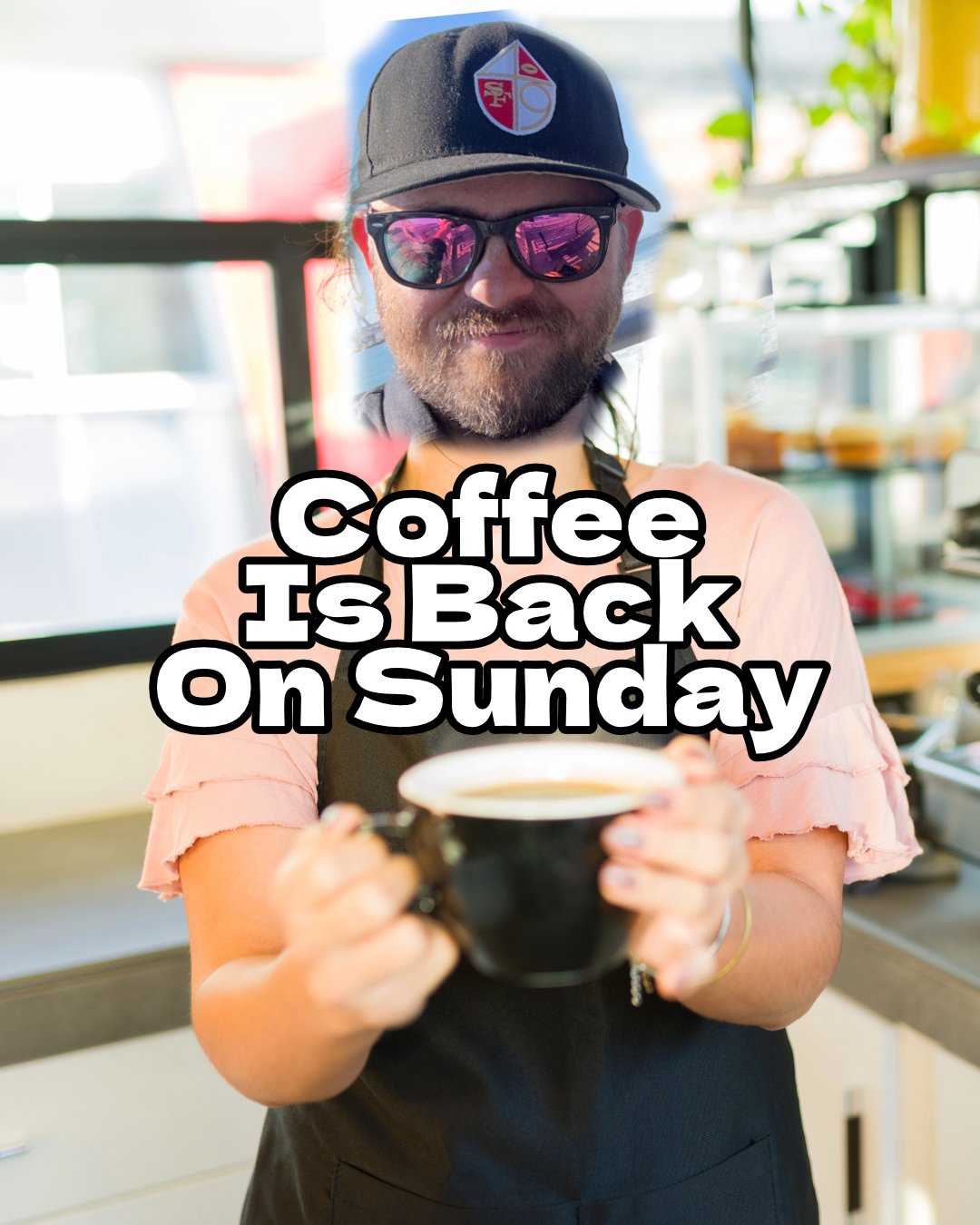 We fixed the technical issues and are proud to announce that we'll have coffee back at church this week. Come at 4 PM for some delicious Saint Frank decaf. It won't keep you awake during the sermon but it's pretty tasty.
