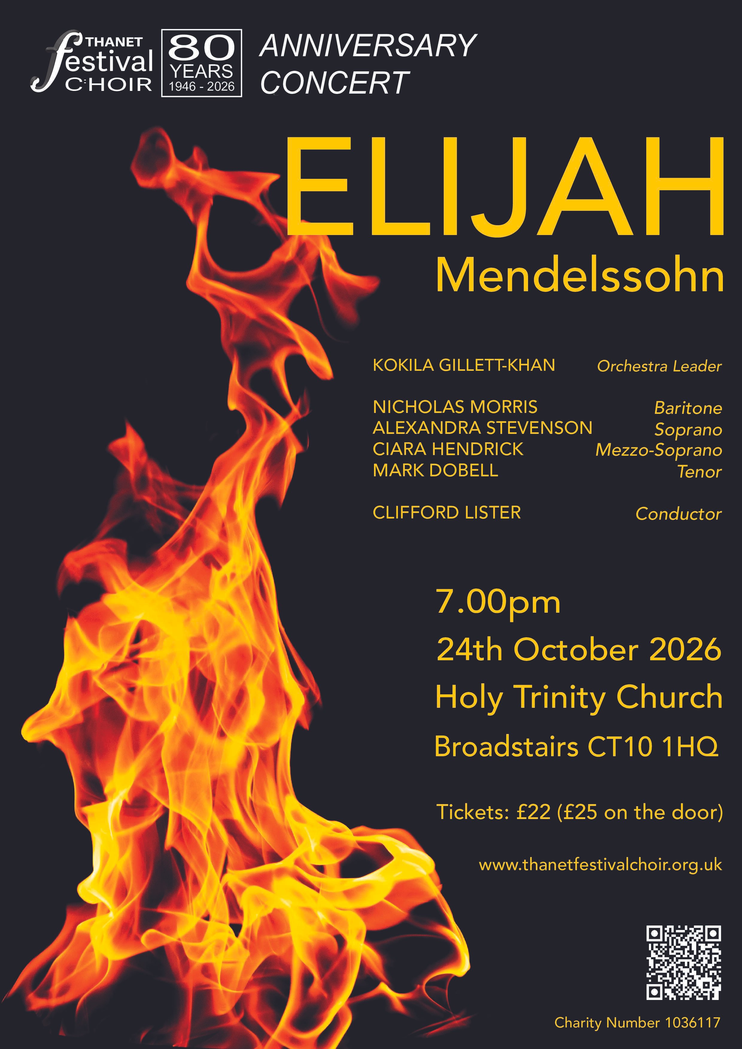 Thanet Festival Choir 80th Anniversary concert, Mendelssohn's Elijah