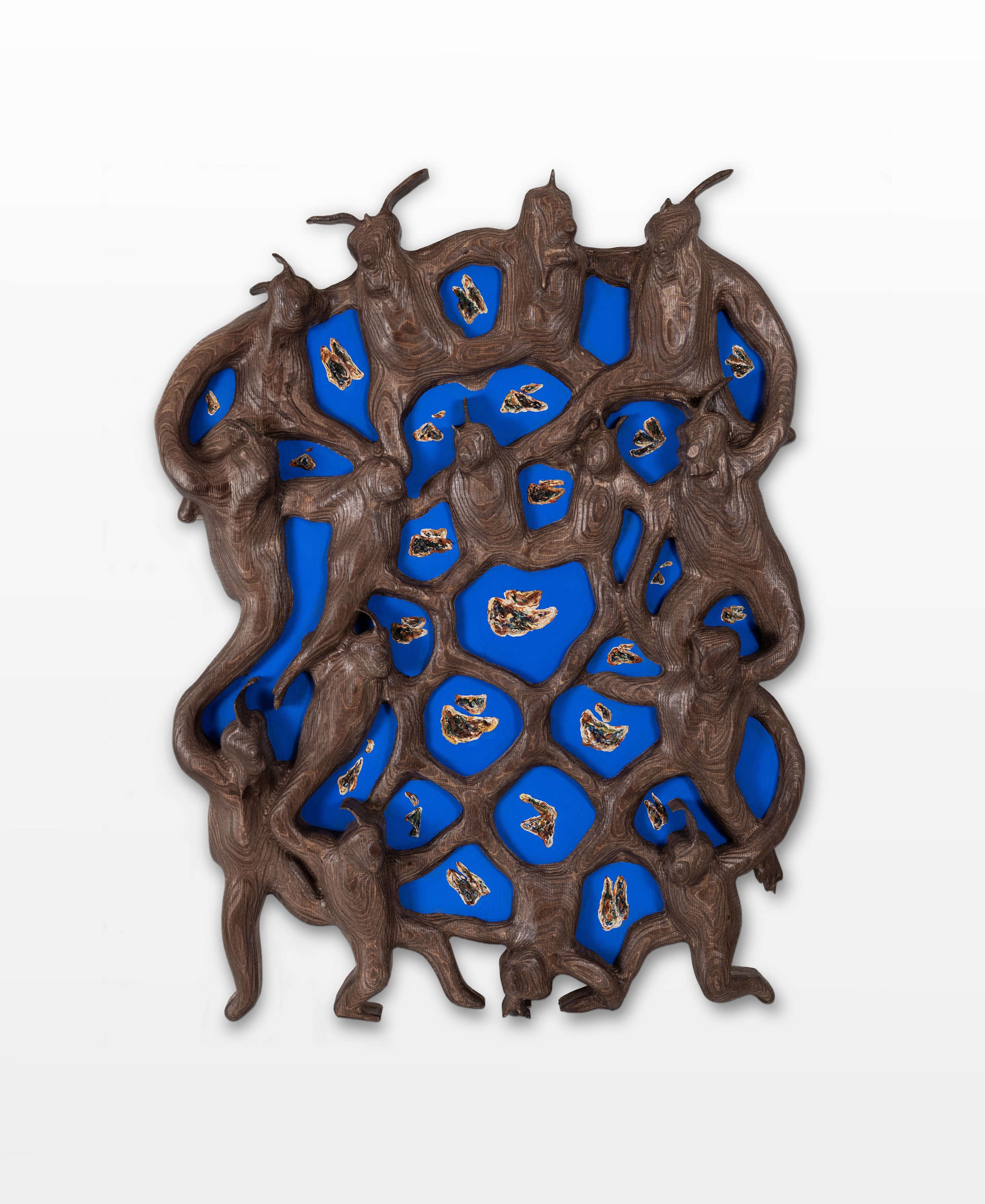   触I (Touching I） , Wood and Acrylic, 40 X 27 X 3 inches, 2026 