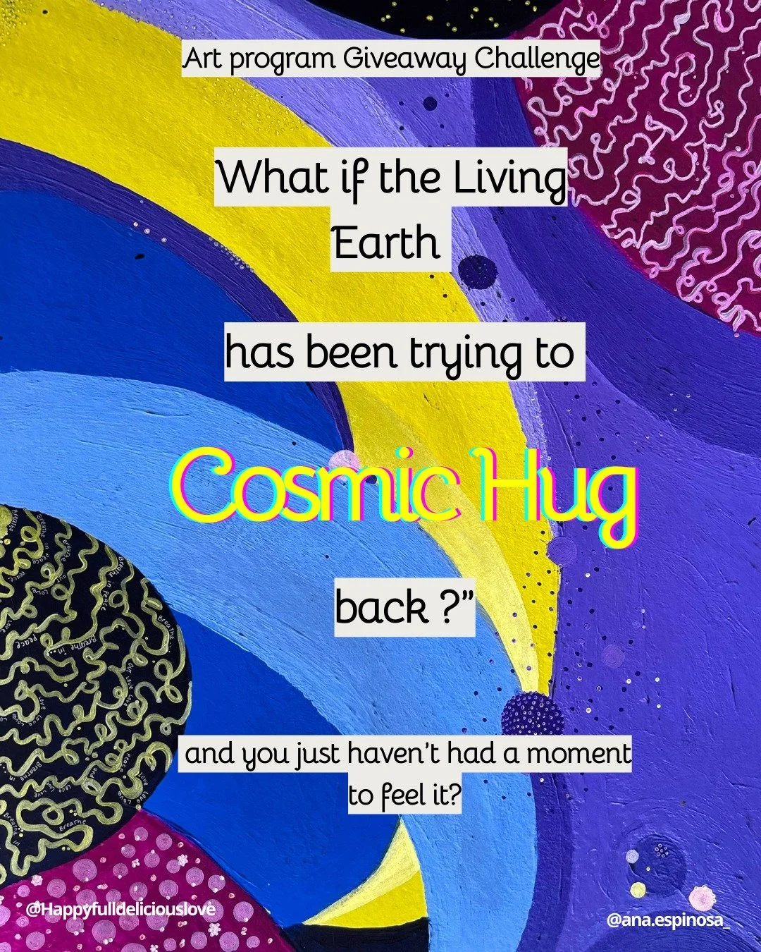 Impactasnap is honored to partner with Happyfull Delicious Love by @ana.espinosa to bring you her Cosmic Hug: Rooting in Spaciousness, a sanctuary designed to &nbsp;practice change with awareness, compassion and fun.&nbsp;
To kick off our collaborati