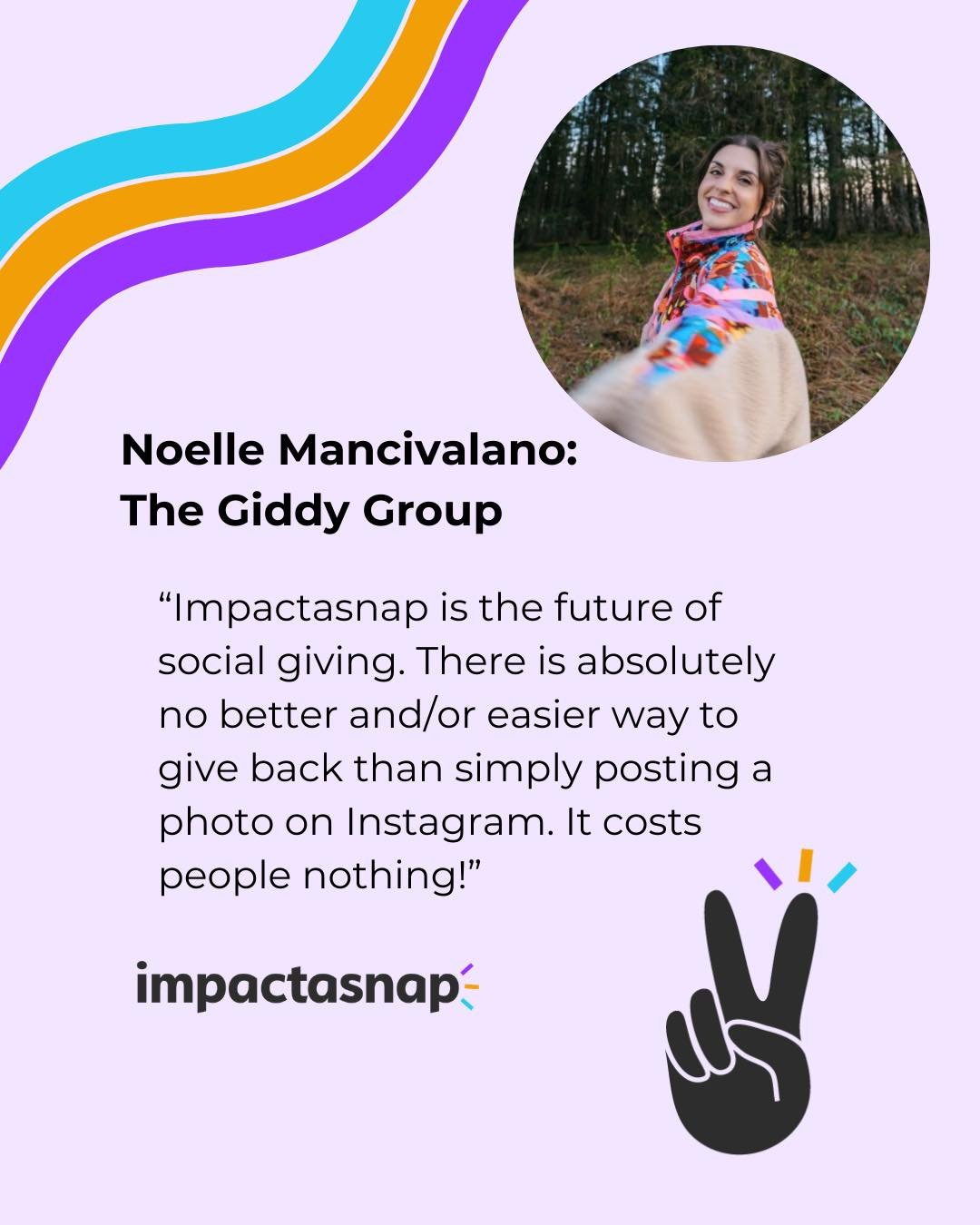 Partner Highlight ✨ Noelle Mancivalano Founder of @thegiddygroup

Real quotes. Real people. Real impact campaigns. Real climate action. ✅ Low-effort giving that actually works! ✨Make it happen with Impactasnap!✨

See how it works, link in bio!
#impac